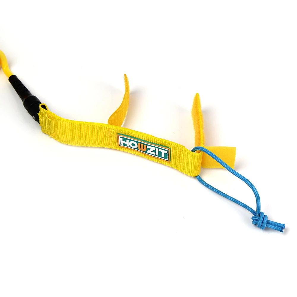 LEASH DE SUP HOWZIT COIL JAUNE/BLEU – Image 3