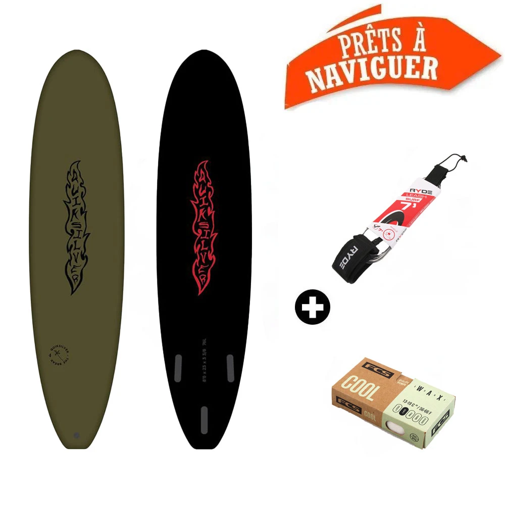 Surf Mousse Quiksilver Break Vert + Leash + Wax 4 Surf Mousse Quiksilver Break Vert + Leash + Wax – Image 4