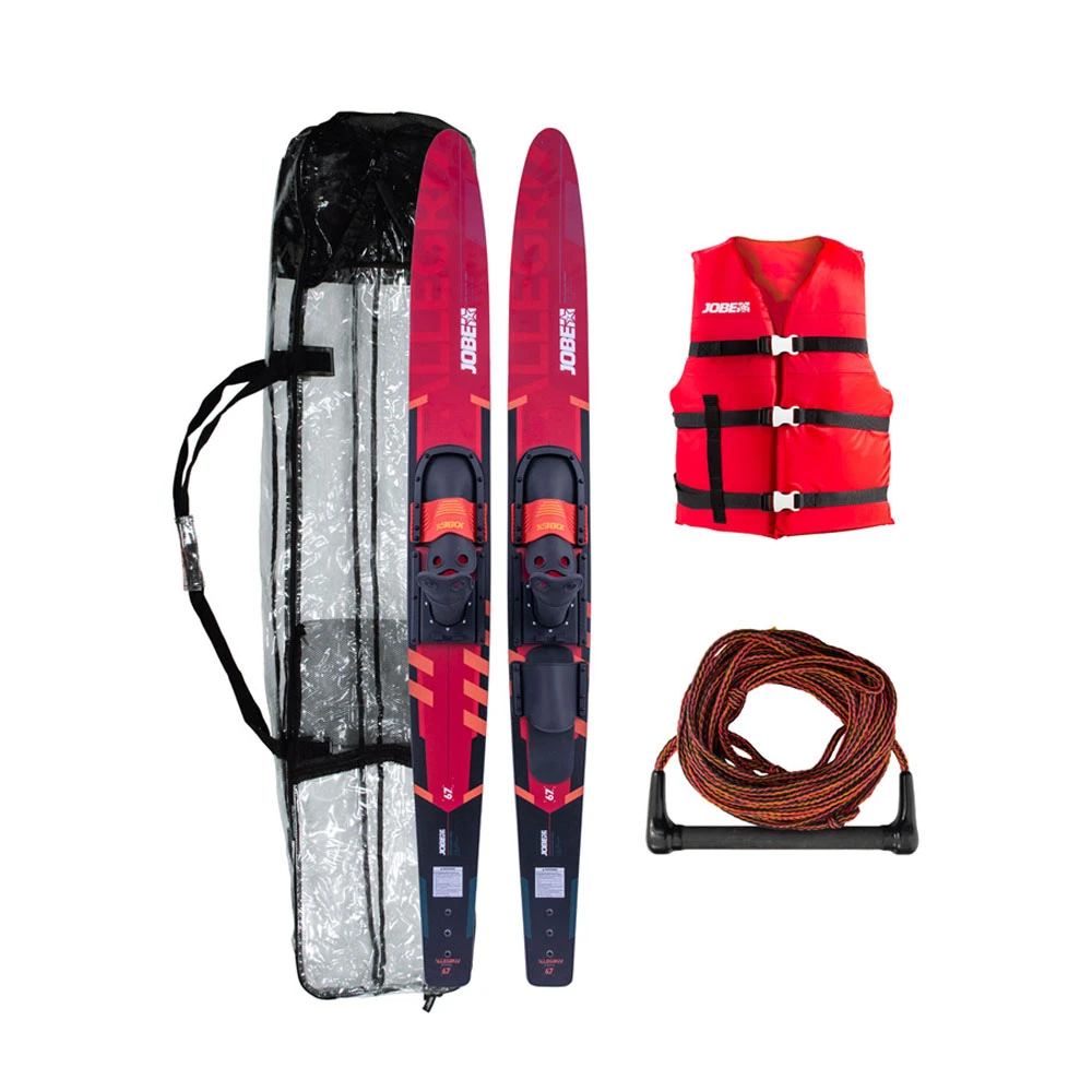 Pack Ski Nautique Jobe Allegre Combo Ski Rouge 67 1 Pack Ski Nautique Jobe Allegre Combo Ski Rouge 67