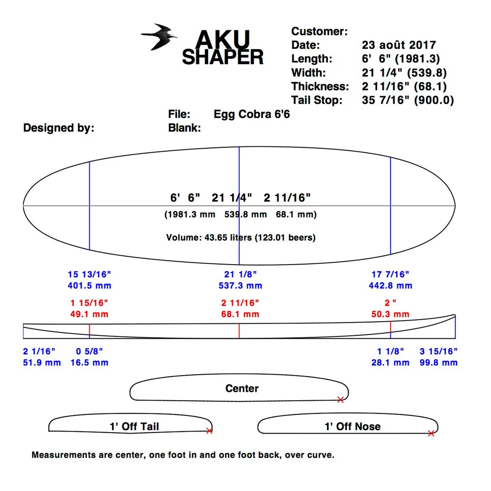 SURF PERFECT STUFF 6.6 EGG WHITE GLOSS 1 SURF PERFECT STUFF 6.6 EGG WHITE GLOSS